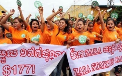 Día de acciones a nivel global para reivindicar un salario de 177$ en Camboya
