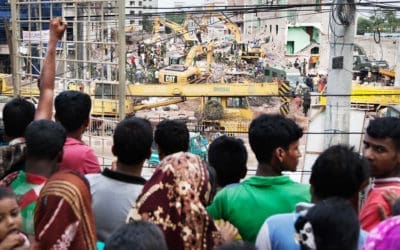 12 años después del derrumbe de la fábrica textil de Rana Plaza, Decathlon todavía da la espalda a la seguridad y a los derechos laborales