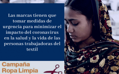 COVID-19. Demandas a corto plazo en defensa de las trabajadoras de la confección en la cadena de suministro global