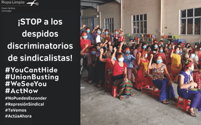 El acoso a los sindicatos en Myanmar bajo el pretexto Covid-19