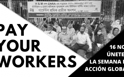 #PayYourWorkers. Semana de acción global para exigir a las marcas que paguen lo que deben