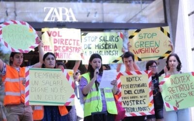 Accionistas y entidades sociales exigen responsabilidad climática y social a Inditex durante la Junta de Accionistas
